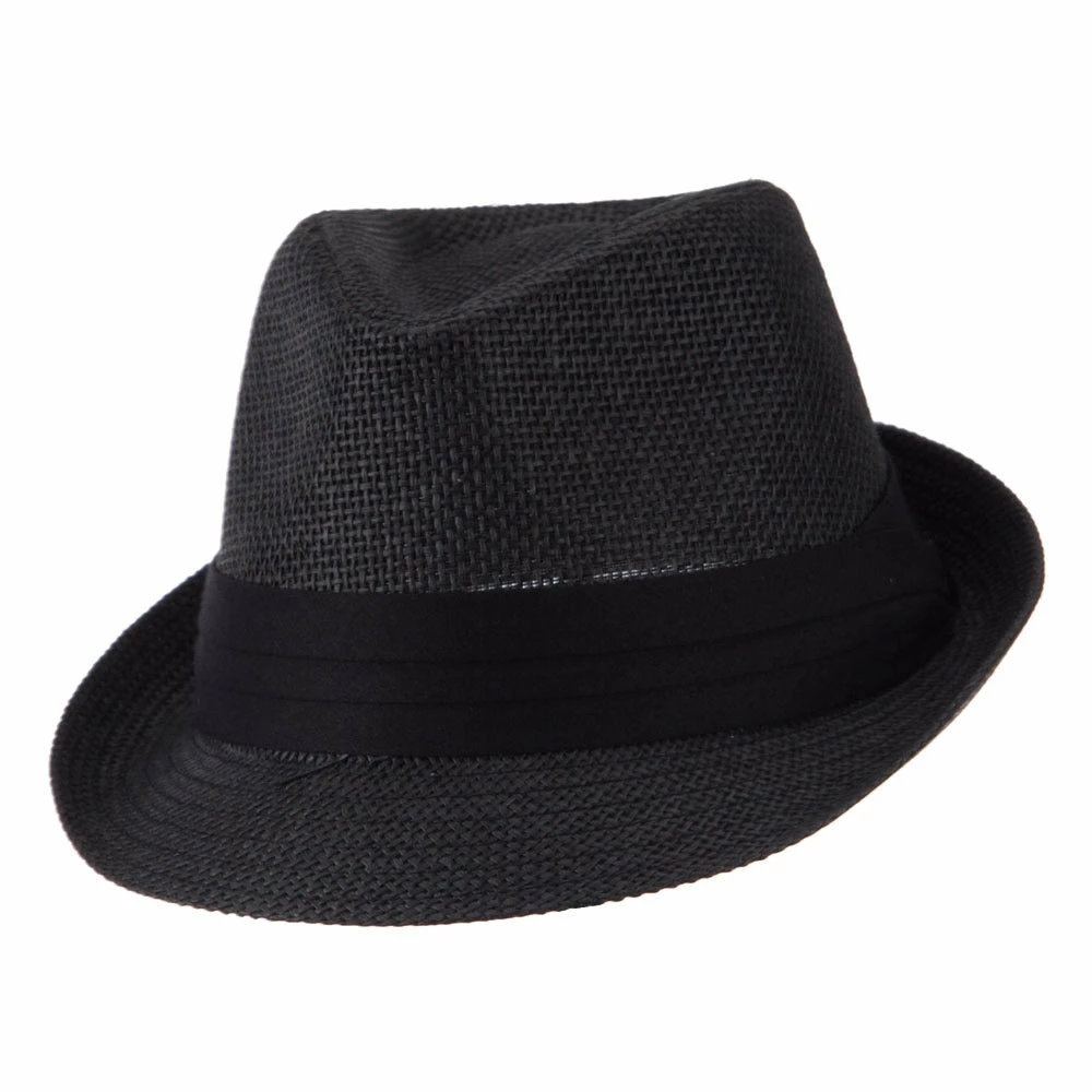 Hatiya Paper Straw Black Band Baby Fedora 17 Hatiya Paper Straw Black Band Baby Fedora - Image 15