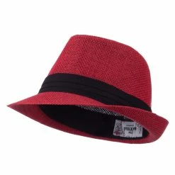 Hatiya Paper Straw Black Band Baby Fedora 57 Hatiya Paper Straw Black Band Baby Fedora -Adams Shop pg006cf red 1