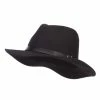 Hatiya PU Buckle Band Panama Hat 2 Hatiya PU Buckle Band Panama Hat -Adams Shop pk001cf black 1