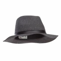 Hatiya PU Buckle Band Panama Hat -Adams Shop pk002cf grey 4