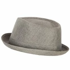 Something Special Pork Pie Polyester Fedora Hat With Band 28 Something Special Pork Pie Polyester Fedora Hat With Band -Adams Shop pk002pp grey 2