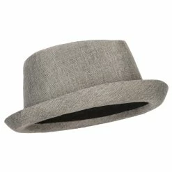 Something Special Pork Pie Polyester Fedora Hat With Band 30 Something Special Pork Pie Polyester Fedora Hat With Band -Adams Shop pk002pp grey 4