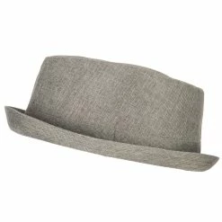 Something Special Pork Pie Polyester Fedora Hat With Band 31 Something Special Pork Pie Polyester Fedora Hat With Band -Adams Shop pk002pp grey 5