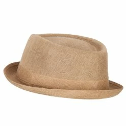 Something Special Pork Pie Polyester Fedora Hat With Band 33 Something Special Pork Pie Polyester Fedora Hat With Band -Adams Shop pk003pp natural 2