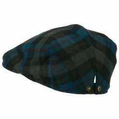 Jeanne Simmons Plaid Wool Blend Men's Ivy Cap 18 Jeanne Simmons Plaid Wool Blend Men's Ivy Cap -Adams Shop pl001ic blue 2 2