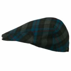Jeanne Simmons Plaid Wool Blend Men's Ivy Cap 21 Jeanne Simmons Plaid Wool Blend Men's Ivy Cap -Adams Shop pl001ic blue 5 2