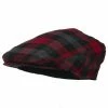 Jeanne Simmons Plaid Wool Blend Men's Ivy Cap -Adams Shop pl002ic red 1 3