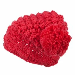 Jeanne Simmons Women's Knit Pom Deep Beanie -Adams Shop pm003bd red 2