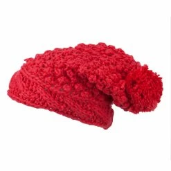 Jeanne Simmons Women's Knit Pom Deep Beanie -Adams Shop pm003bd red 5