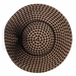 Something Special Houndstooth Wool Felt Hat With Net -Adams Shop pn001fp camel 5