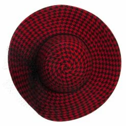 Something Special Houndstooth Wool Felt Hat With Net -Adams Shop pn004fp red 5
