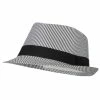Jeanne Simmons Kid's Striped Polyester Fedora Hat -Adams Shop po001cf black 1 2