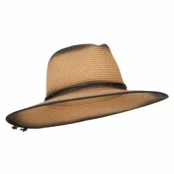 Something Special Painted Panama Paper Straw Fedora Hat -Adams Shop pp001pe dk natural 4