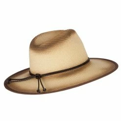 Something Special Painted Panama Paper Straw Fedora Hat -Adams Shop pp002pe lt natural 3