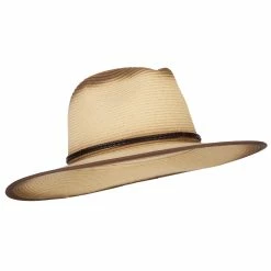 Something Special Painted Panama Paper Straw Fedora Hat -Adams Shop pp002pe lt natural 4