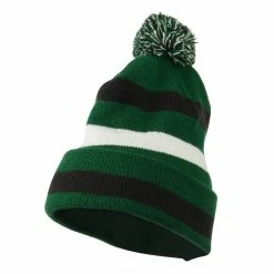 Artex Pom Pom Cuff Stripe Long Beanie -Adams Shop pp003bf kelly 1