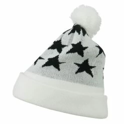 Hatiya Pom Pom Stars Long Cuff Beanie -Adams Shop ps002bf white 5