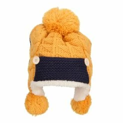 Jeanne Simmons Kid's Button Patch Ski Beanie -Adams Shop ps002bu mustard 5