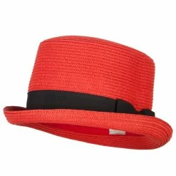 Something Special Paper Straw Fedora Top Hat 32 Something Special Paper Straw Fedora Top Hat -Adams Shop ps003tp red 1