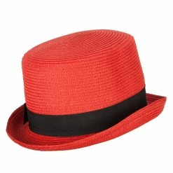 Something Special Paper Straw Fedora Top Hat 34 Something Special Paper Straw Fedora Top Hat -Adams Shop ps003tp red 3