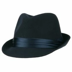 Hatiya Fedora With Pleated Satin Band -Adams Shop ps006cf navy 5