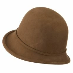 Jeanne Simmons Women's Petal Flower Felt Cloche -Adams Shop pt002cl brown 3