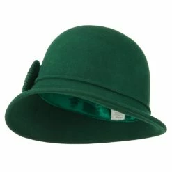 Jeanne Simmons Women's Petal Flower Felt Cloche -Adams Shop pt003cl green 4