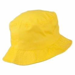 Plain Cotton Twill Bucket Hat -Adams Shop pt007bh yellow 3