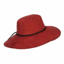 Something Special Wide Brim Poly Suede Hat -Adams Shop py001fp rust 3 3