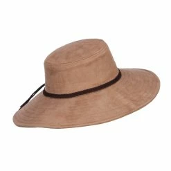 Something Special Wide Brim Poly Suede Hat -Adams Shop py002fp camel 3 3