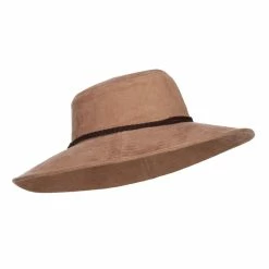 Something Special Wide Brim Poly Suede Hat -Adams Shop py002fp camel 4 3