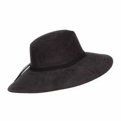 Something Special Wide Brim Poly Suede Hat -Adams Shop py003fp black 3 3