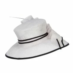 Something Special Quil Trimming Fashion Sinamay Hat 39 Something Special Quil Trimming Fashion Sinamay Hat -Adams Shop ql004fs white 3