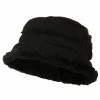 Jeanne Simmons Women's Faux Suede Bucket Hat -Adams Shop qw001bh black 1