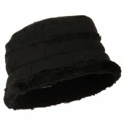 Jeanne Simmons Women's Faux Suede Bucket Hat -Adams Shop qw001bh black 4