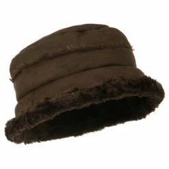 Jeanne Simmons Women's Faux Suede Bucket Hat -Adams Shop qw002bh brown 4