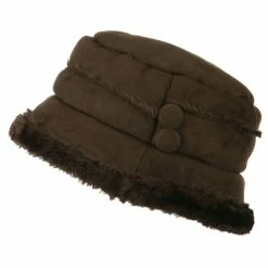 Jeanne Simmons Women's Faux Suede Bucket Hat -Adams Shop qw002bh brown 5