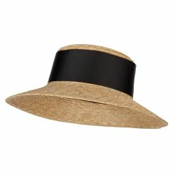 Jeanne Simmons Women's Straw Wide Band With Pom Pom Accented Boater Hat