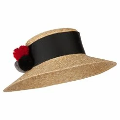 Jeanne Simmons Women's Straw Wide Band With Pom Pom Accented Boater Hat 10 Jeanne Simmons Women's Straw Wide Band With Pom Pom Accented Boater Hat -Adams Shop ra001pp natural 4