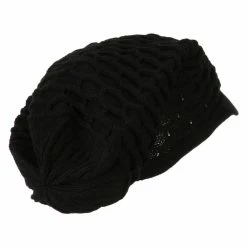 Broadway 14 Inch Rasta Style Beanie Visor -Adams Shop rb001dc black 3