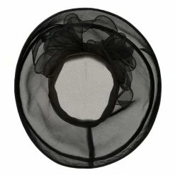 Jeanne Simmons Fancy Decoration Rolled Up Brim Organza Hat -Adams Shop rb001fy 5