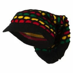 Broadway 14 Inch Rasta Style Beanie Visor -Adams Shop rb002dc multi 1