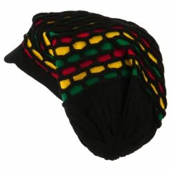 Broadway 14 Inch Rasta Style Beanie Visor -Adams Shop rb002dc multi 2