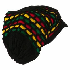 Broadway 14 Inch Rasta Style Beanie Visor -Adams Shop rb002dc multi 3