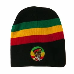 JFH Rasta Captain Embroidered Beanie -Adams Shop rc001bs black 1