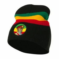 JFH Rasta Captain Embroidered Beanie -Adams Shop rc001bs black 2