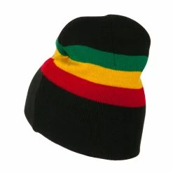 JFH Rasta Captain Embroidered Beanie -Adams Shop rc001bs black 3