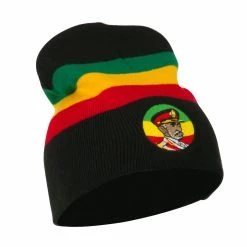 JFH Rasta Captain Embroidered Beanie -Adams Shop rc001bs black 5