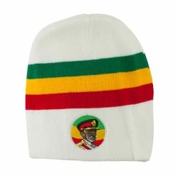 JFH Rasta Captain Embroidered Beanie -Adams Shop rc002bs white 1