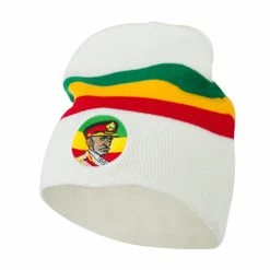 JFH Rasta Captain Embroidered Beanie -Adams Shop rc002bs white 2